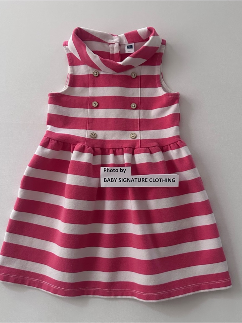 Janie and Jack Girls 5 Red Retro Striped Party Dress